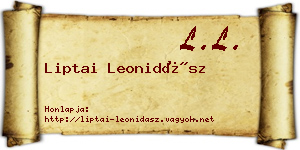 Liptai Leonidász névjegykártya